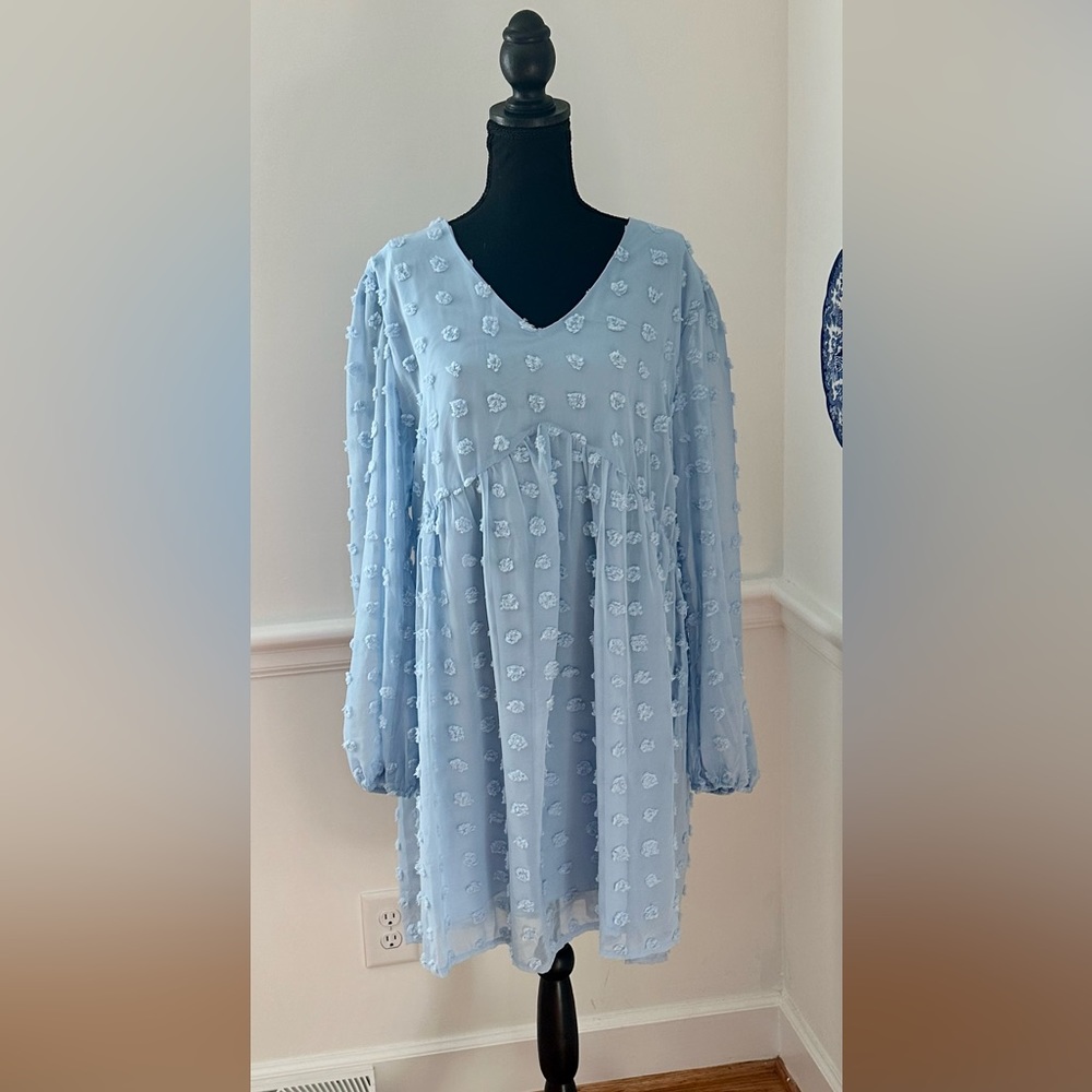 Kirundo XL LS light blue dress - NWOT